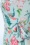 Vintage Chic for Topvintage - Robe corolle à motif paons et fleurs Layla en bleu ciel 4