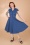 Topvintage Boutique Collection - Exklusiv bei Topvintage ~ Angie Polkadot Swing Kleid in Marineblau und Weiß