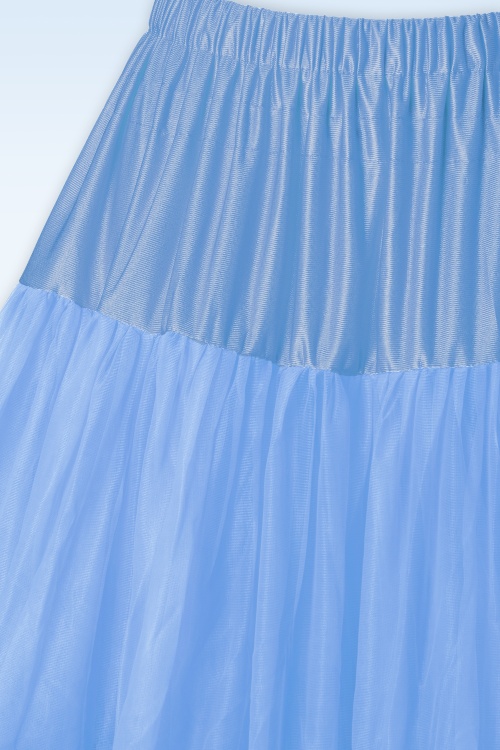 Banned Retro - Lola Lifeforms petticoat in korenbloem blauw 3