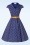 Topvintage Boutique Collection - Exclusivité Topvintage ~ Robe corolle à pois Angie en bleu et jaune 6