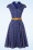 Topvintage Boutique Collection - Topvintage exclusive ~ Angie Polkadot swing jurk in blauw en geel 2