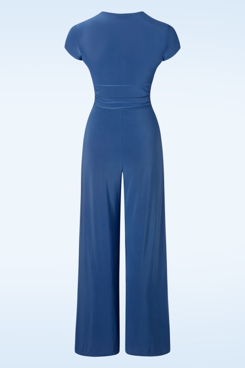 Vintage Chic for Topvintage - Meadow Knot Jumpsuit in Cornflower blue 2