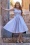 Miss Candyfloss - Virtue Violet tartan katoenen swing jurk in wit en paars