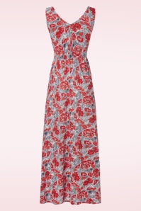 Seasalt - Polmanter maxi jurk in crayon poppy heron mix 2