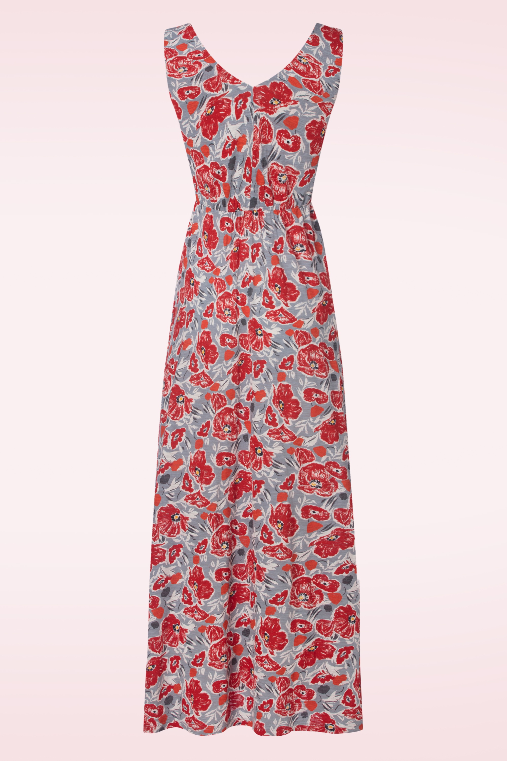 Seasalt - Polmanter maxi jurk in crayon poppy heron mix 2