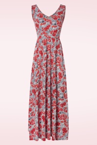 Seasalt - Polmanter maxi jurk in crayon poppy heron mix