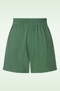 Louche - Hilton Linen Mix Shorts in Green 2