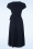 Vintage Chic for Topvintage - Layla Cross Over Kleid in Marineblau. 2