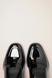 Tamaris - Viola Patent loafer stijl pumps in zwart 2