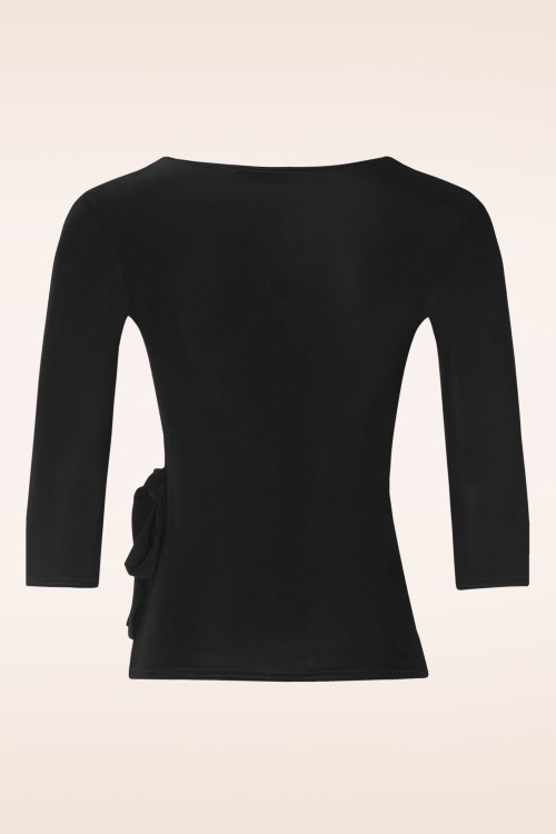 Vintage Chic for Topvintage - Annabelle slinky top in zwart 2