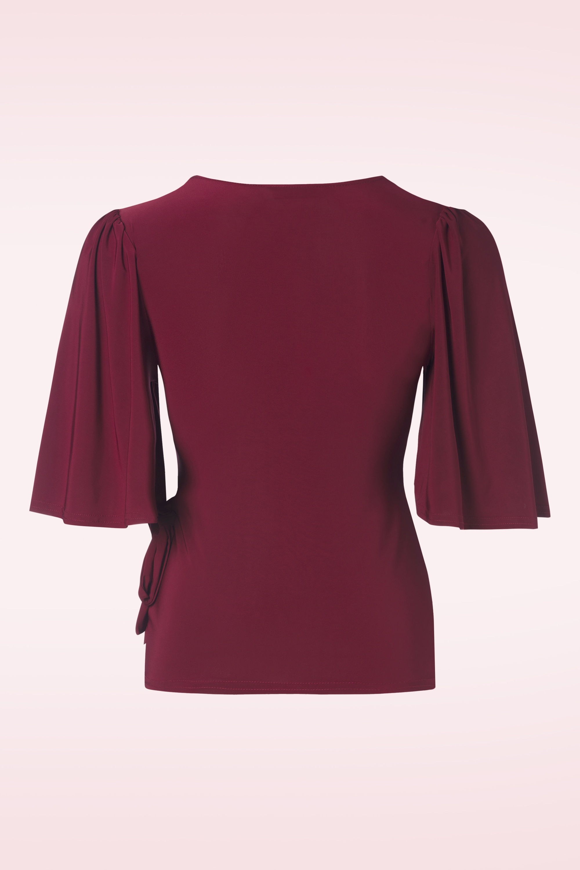 Vintage Chic for Topvintage - Belle slinky top in wijnrood 2