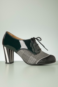 Nemonic - Madison Shoe Booties in zwart en donkergroen 3