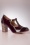 Nemonic - Nice laklederen t-strap pumps in bruinrood 3