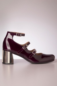 Nemonic - Adriana Mary Jane pumps in wijnrood