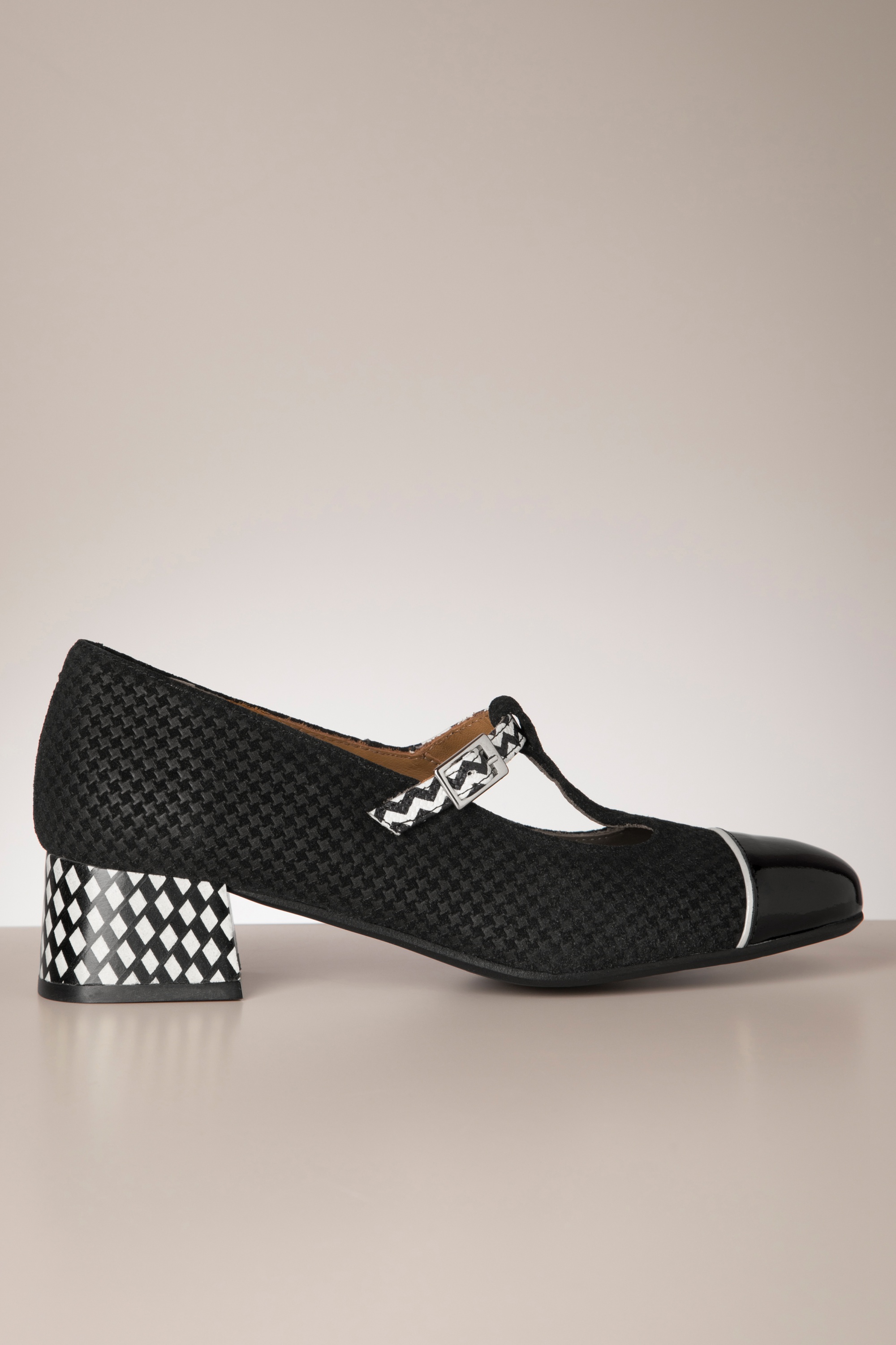 Nemonic - Celine Mary Jane pumps in zwart