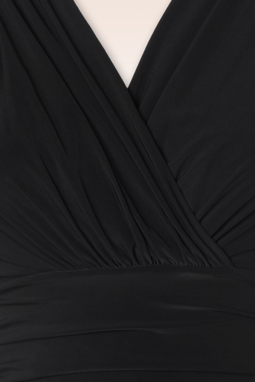 Vintage Chic for Topvintage - Sadie Slinky swing jurk in zwart 2