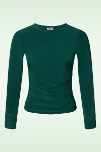 Vintage Chic for Topvintage - Lena Slinky top in bosgroen