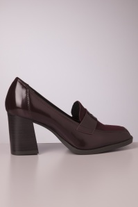 Tamaris - Carmen Loafer stijl pumps in wijnrood