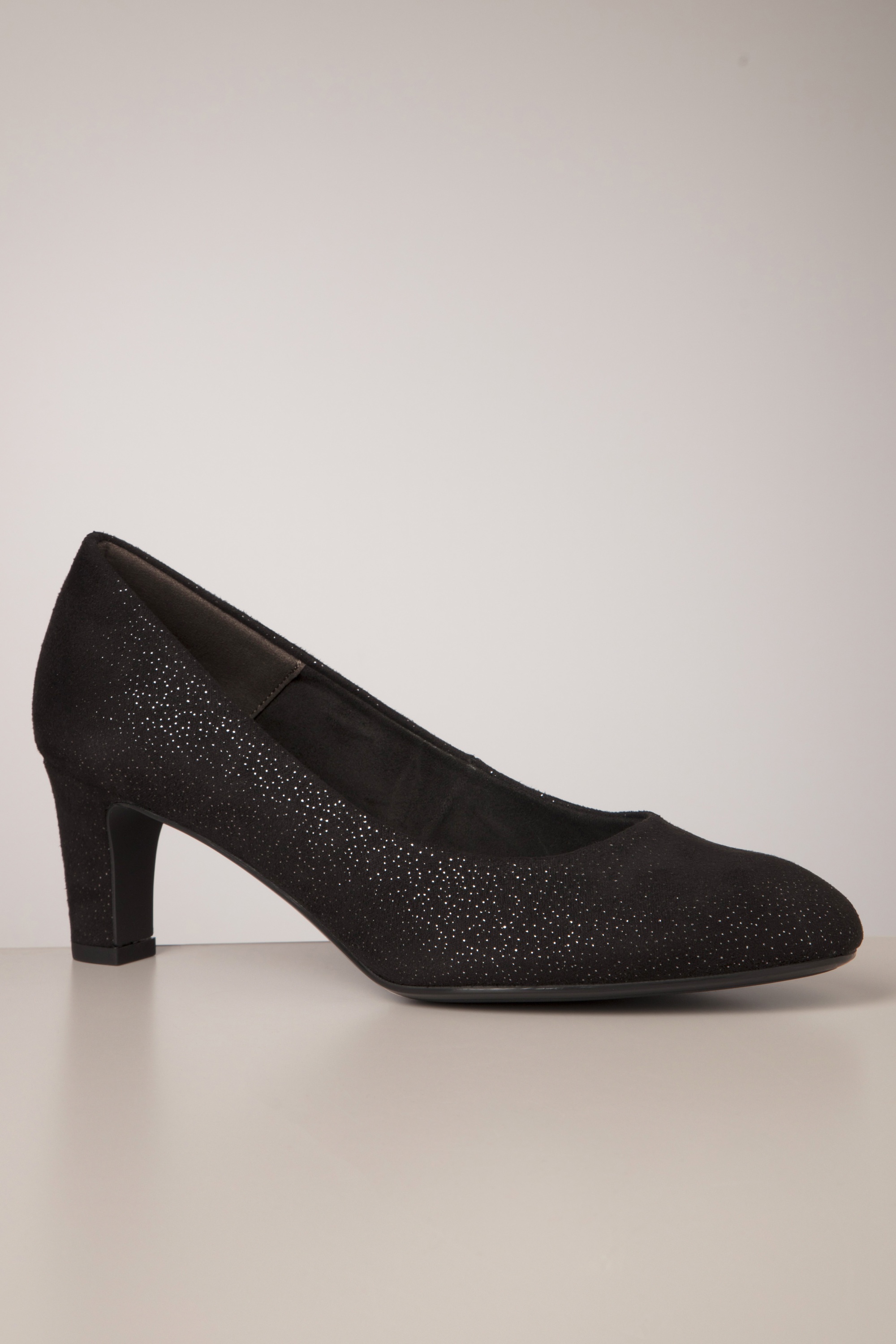 Black glitter pumps online