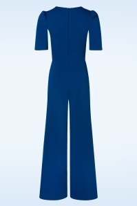 Vintage Chic for Topvintage - Esther jumpsuit in koningsblauw 2