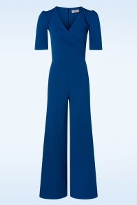 Vintage Chic for Topvintage - Esther jumpsuit in koningsblauw