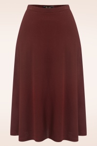 King Louie - Juno Milano crepe midi rok in sandelwood bruin 2