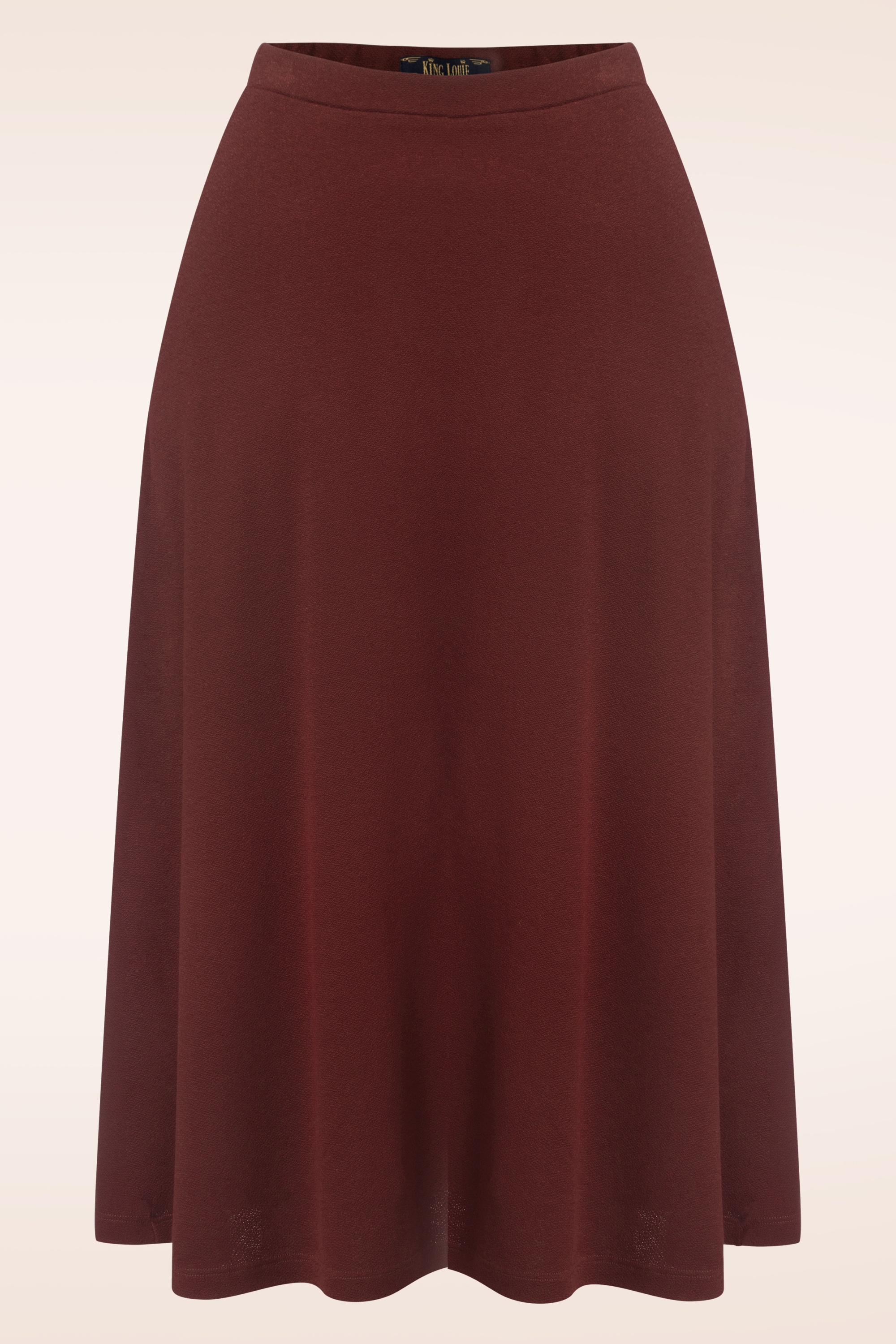 King Louie - Juno Milano crepe midi rok in sandelwood bruin 2