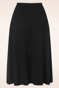 King Louie - Juno Milano crepe midi rok in zwart 4