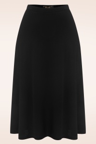 King Louie - Juno Milano crepe midi rok in zwart 2