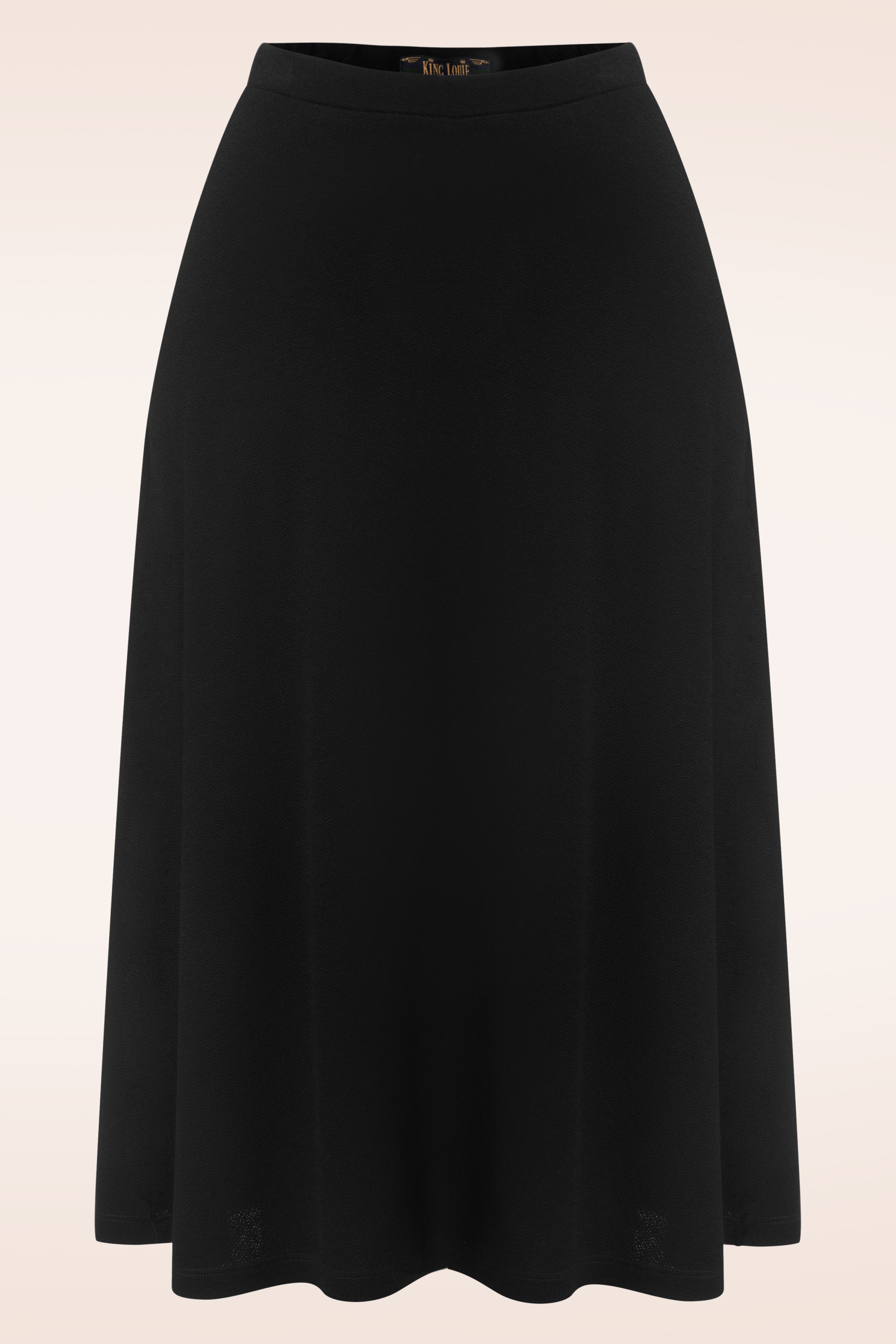 King Louie - Juno Milano crepe midi rok in zwart 2