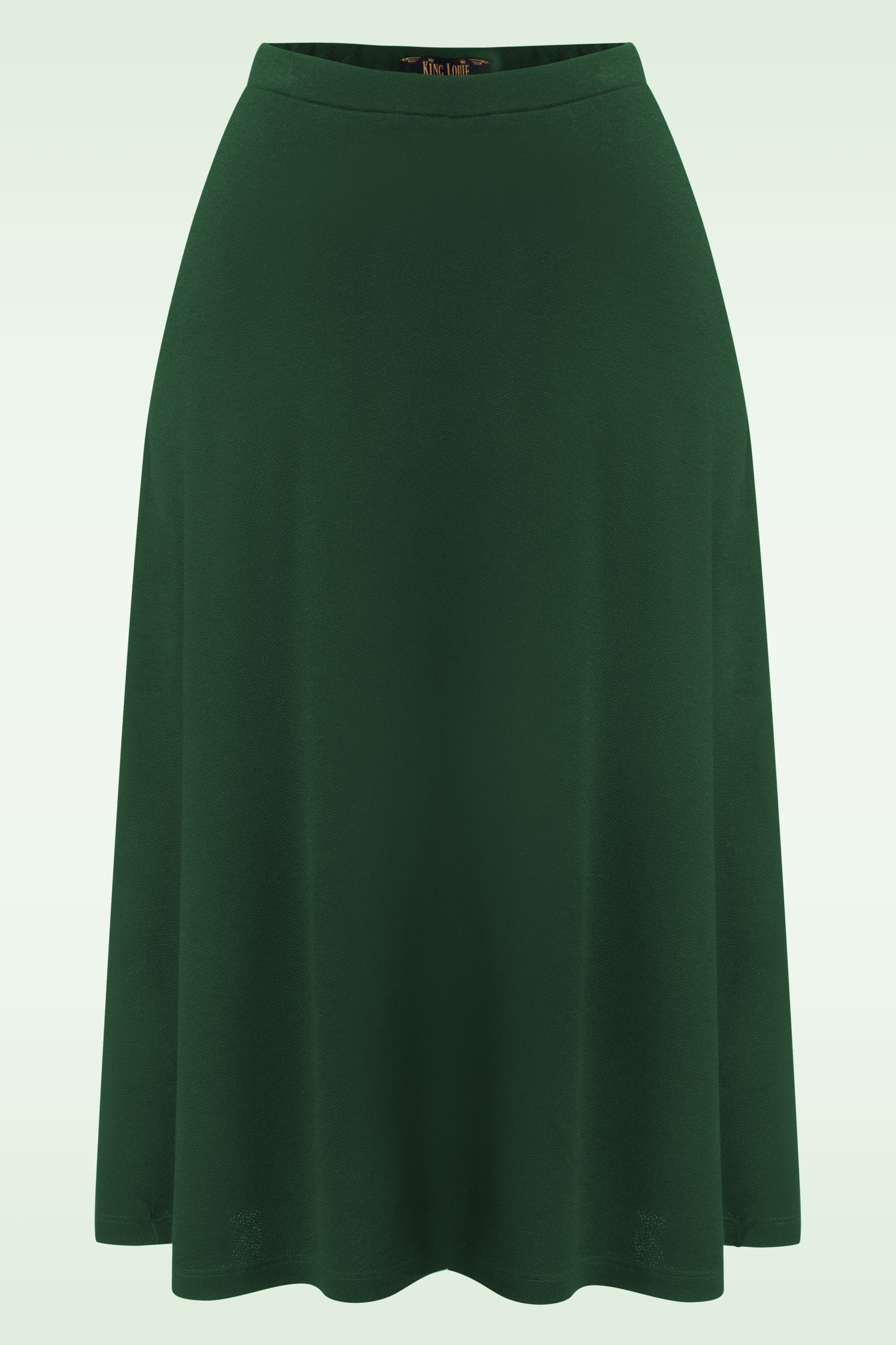 King Louie - Juno Milano crepe midi rok in bos groen 2