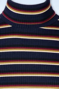 King Louie - Mimmi stripe rollneck top in evening blauw 5