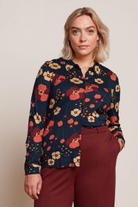 King Louie - Melody blouse in avondblauw