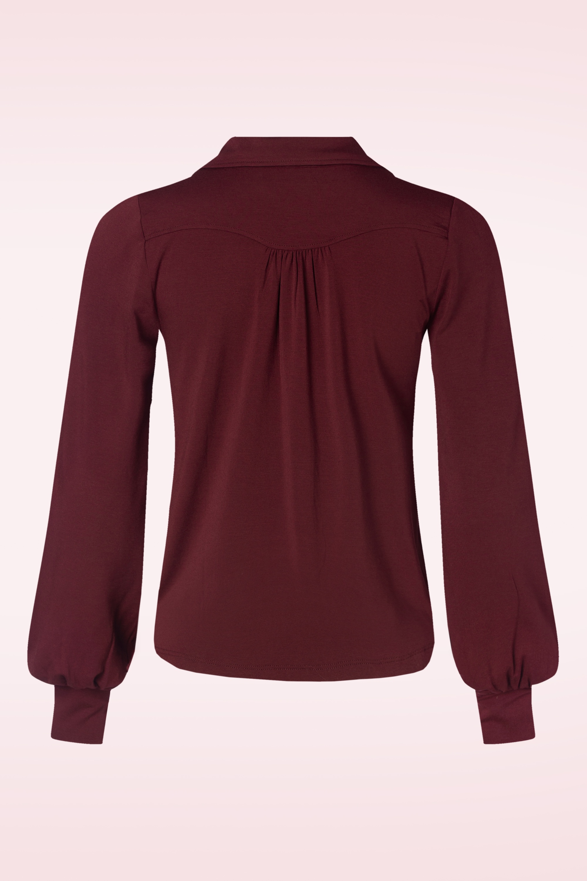 King Louie - Carina Light blouse in cabernet rood 4