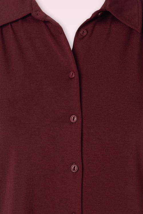 King Louie - Carina Light blouse in cabernet rood 5