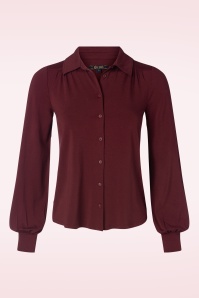 King Louie - Carina Light blouse in cabernet rood 2