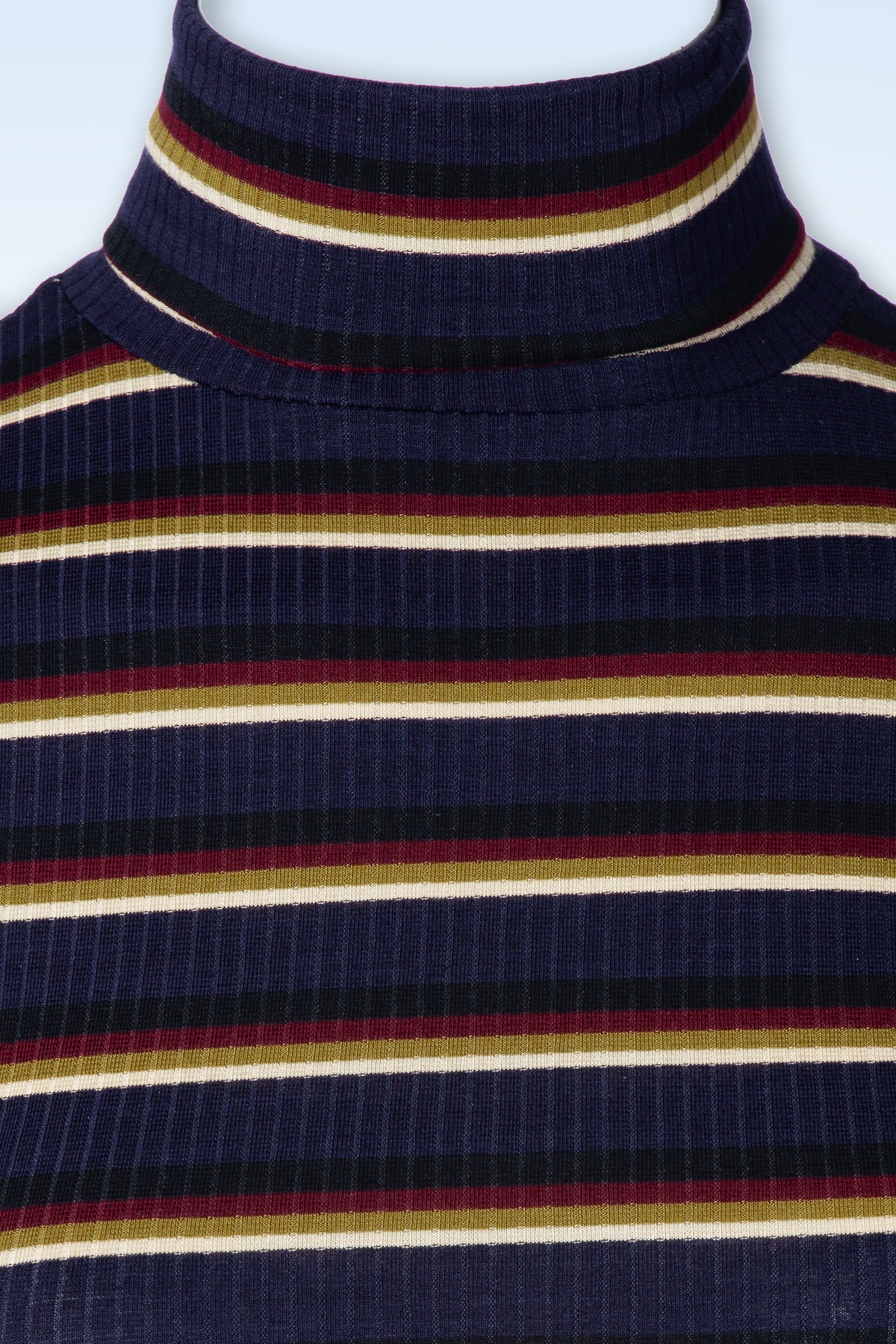 King Louie - Mimmi stripe rollneck jurk in evening blauw 5