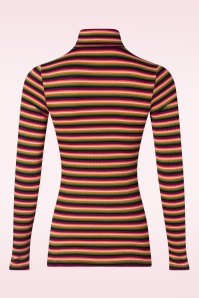 King Louie - Mimmi stripe rollneck top in cabernet rood 5