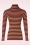 King Louie - Mimmi stripe rollneck top in cabernet rood 2