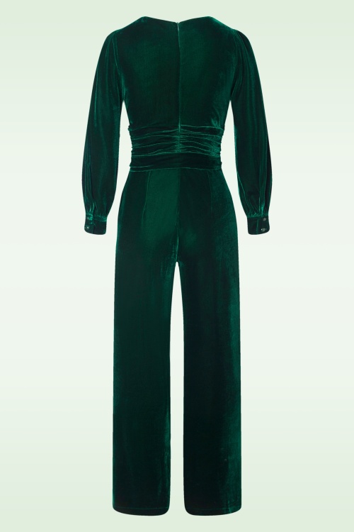 Emerald green velvet jumpsuit online