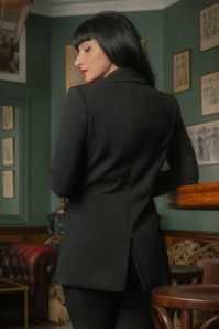 Vintage Diva  - Marlene blazer in zwart 2