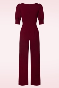 Vintage Diva  - The Graziella jumpsuit in bordeauxrood 5