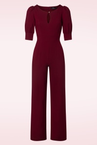 Vintage Diva  - The Graziella jumpsuit in bordeauxrood 4