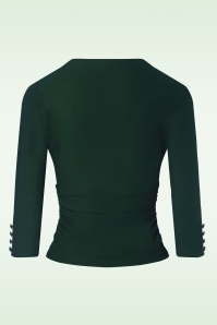 Vintage Diva  - The Richi top in donkergroen 4