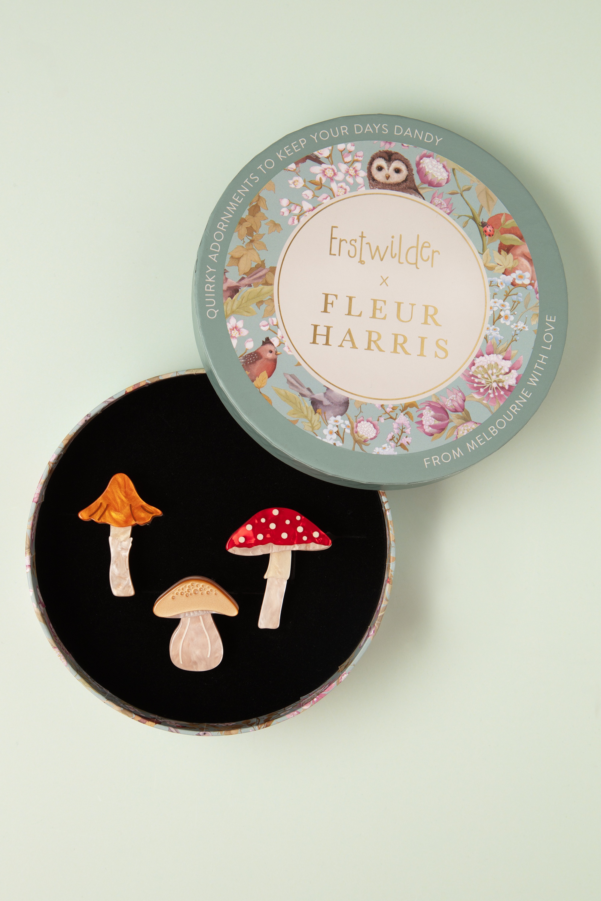 Erstwilder - Field of Mushrooms mini broche set 2