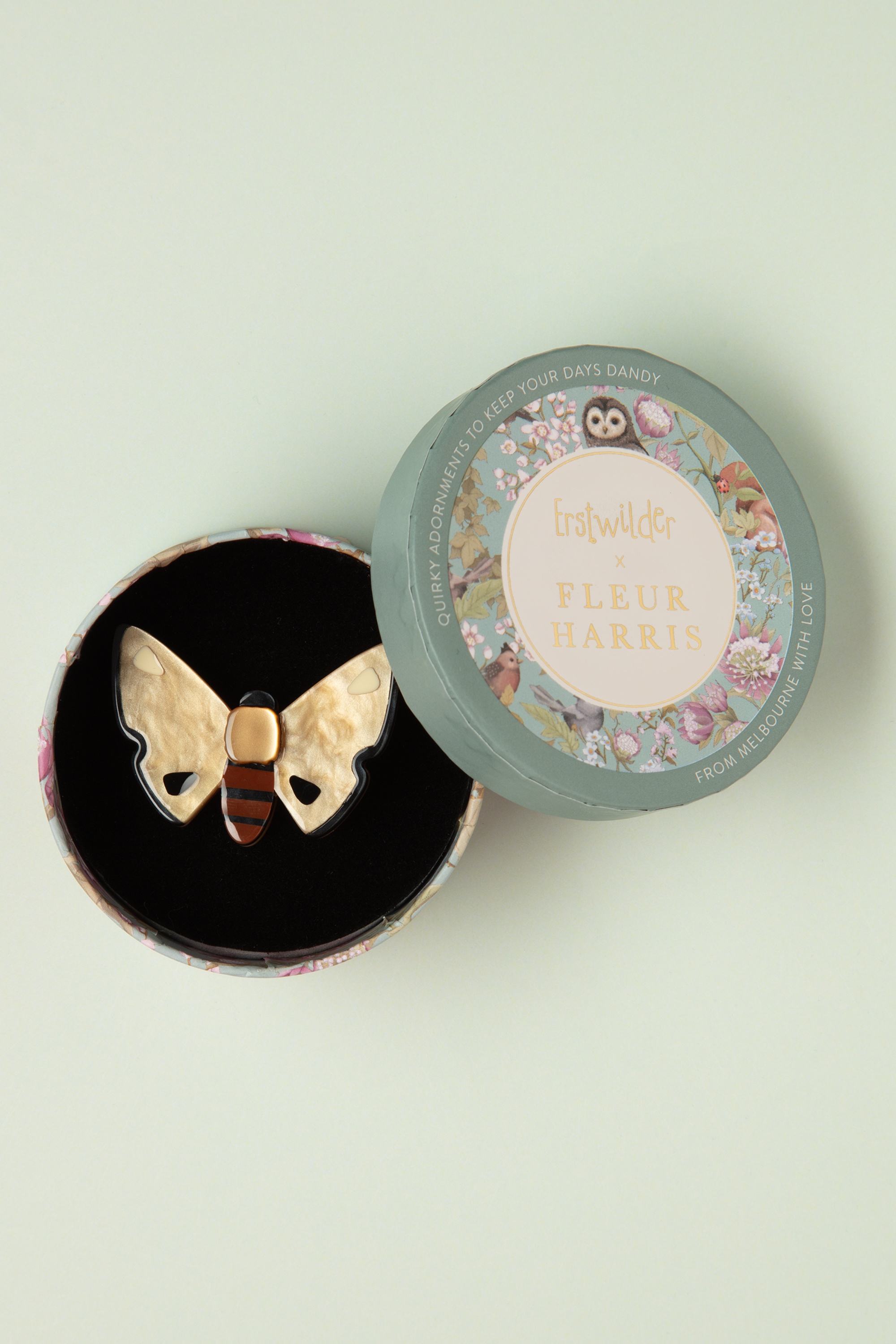 Erstwilder - Forest Moth mini broche 2