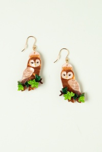 Erstwilder - Regal Woodland Owl oorbellen