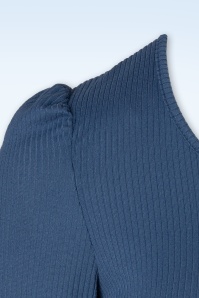 Vintage Chic for Topvintage - Jordyn rib top in blauw 3