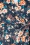 Vintage Chic for Topvintage - Aria floral swing jurk in blauw en oranje 3