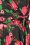 Vintage Chic for Topvintage - Aria floral swing jurk in zwart en roze 3